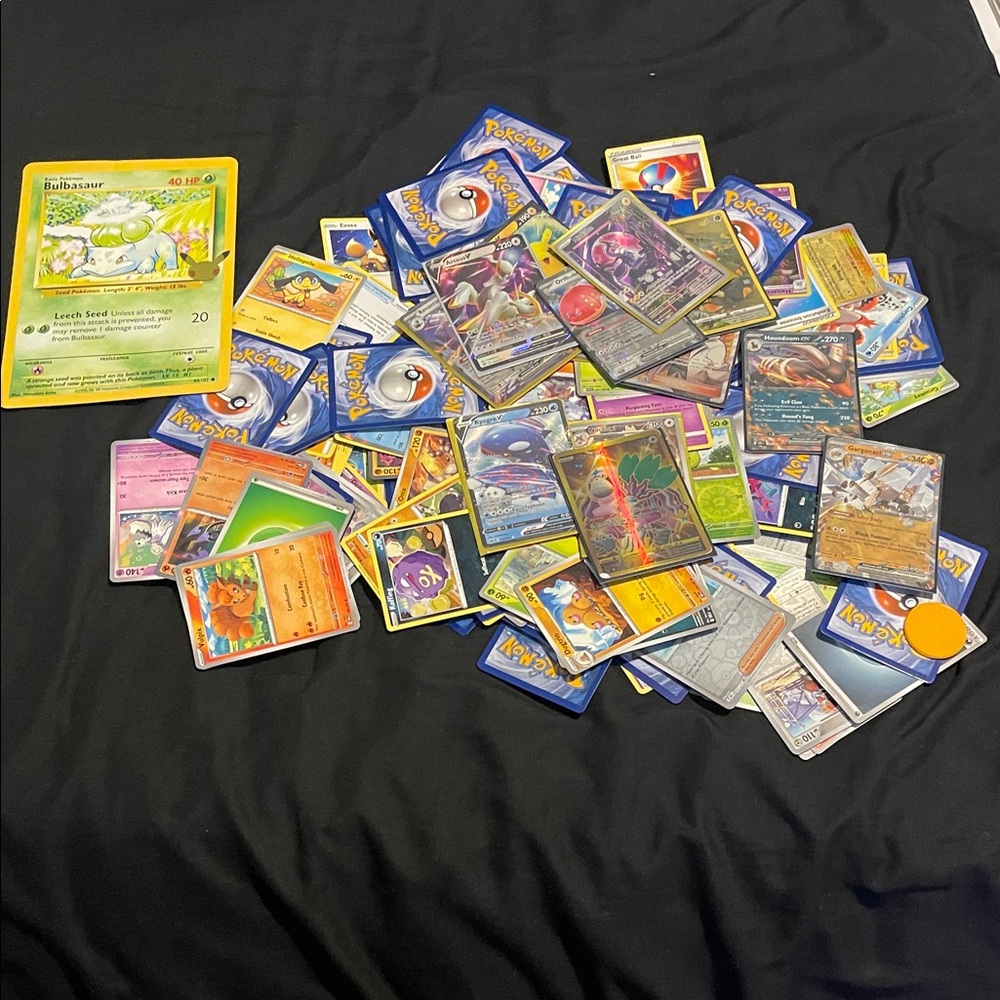 Pokemon Card Assortment with Vibrant Colors